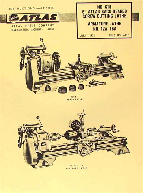 Craftsman atlas lathe manuals; Craftsman atlas lathe install; With motor and countershaft attached to the back of the machine, there was no longer any need for the new owner to find a location in the workshop where he could spend the best part of a day struggling to install a wall or ceiling-mounted countershaft this machine could be dropped onto a bench, plugged in and used within minutes. . Atlas craftsman lathe manual